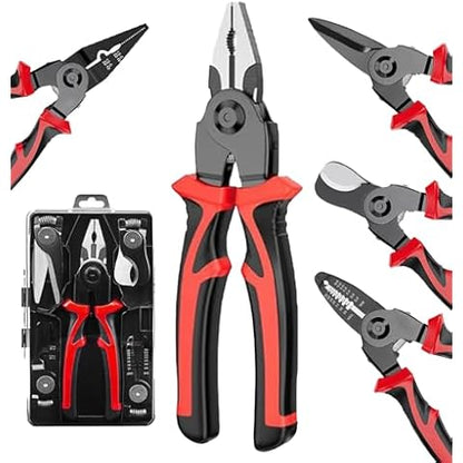 5-in-1 Interchangeable Head Pliers Tool Set