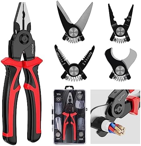 5-in-1 Interchangeable Head Pliers Tool Set