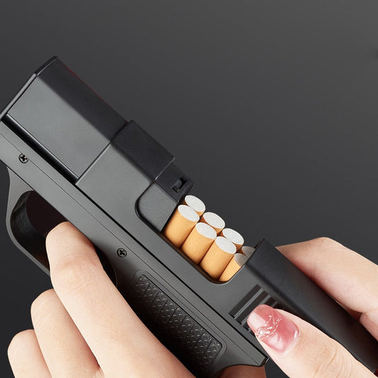 GUN-SHAPED CIGARETTE CASE LIGHTER