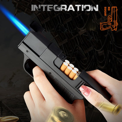 GUN-SHAPED CIGARETTE CASE LIGHTER