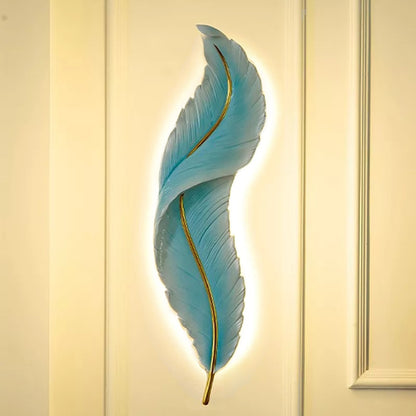 LED Feather Wall Lamp