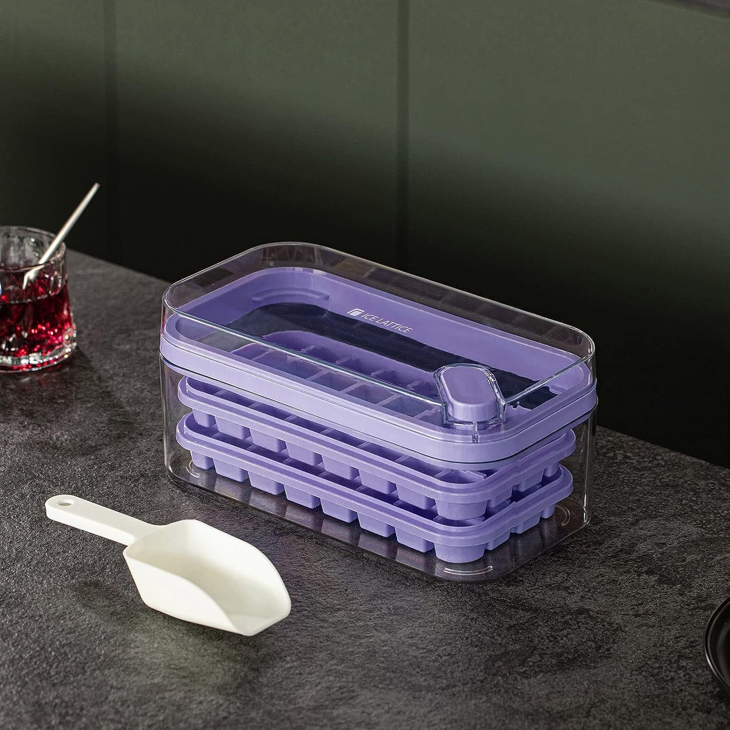 Ice Cube Trays Lid and Bin