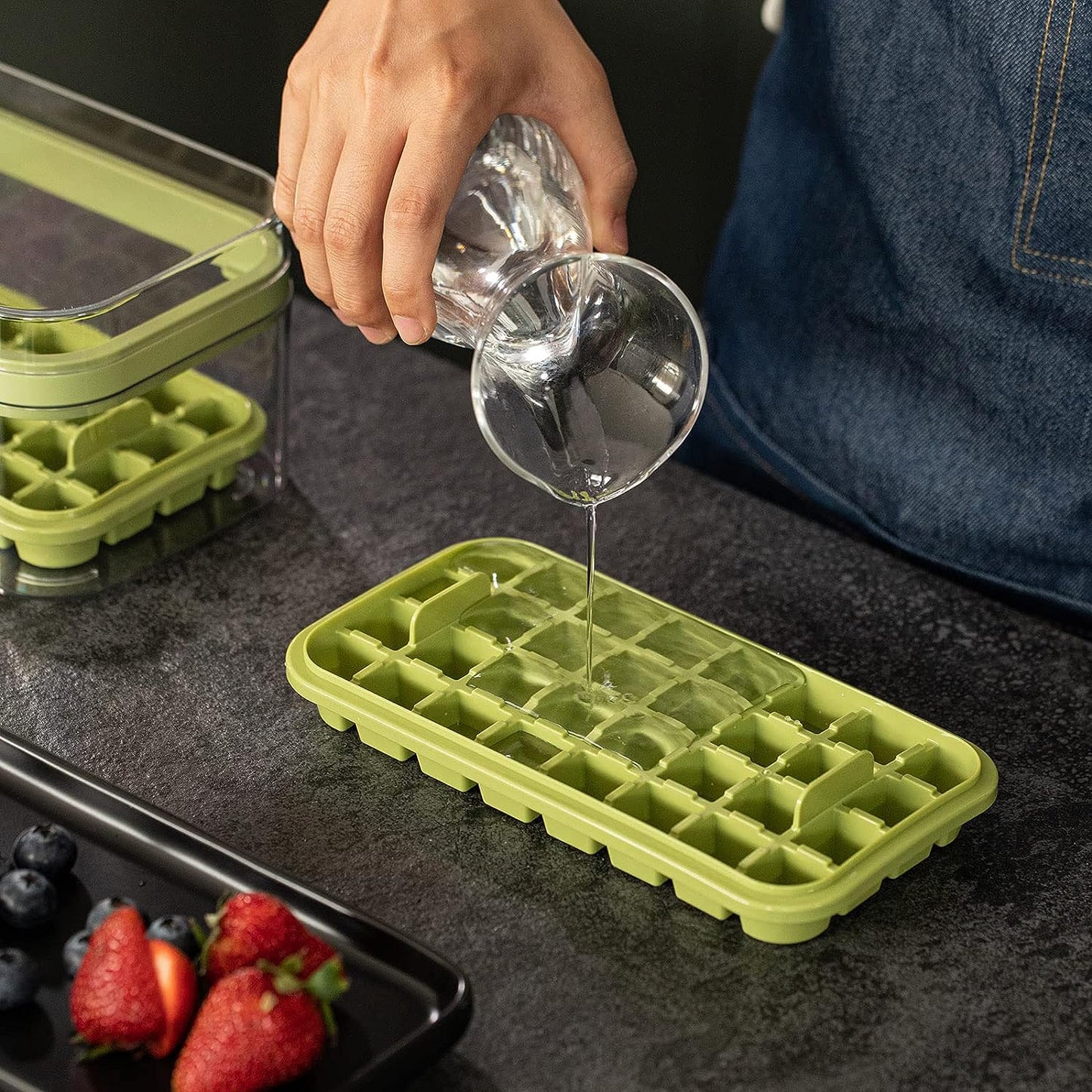 Ice Cube Trays Lid and Bin