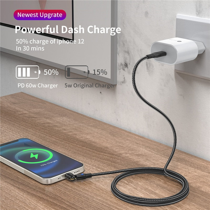 60W Magnetic Cable Quick Charge 4.0