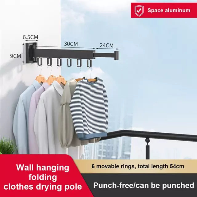 Folding Clothes Hanger Wall Mount