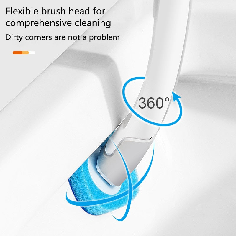 Disposable toilet brush