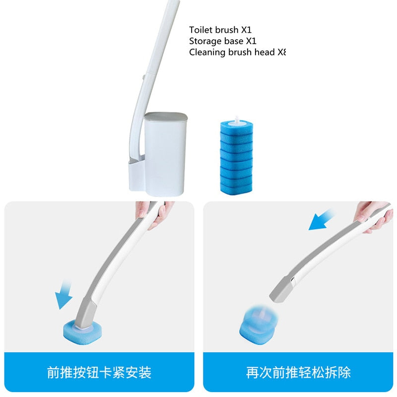 Disposable toilet brush