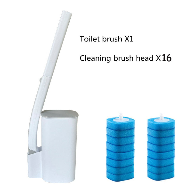 Disposable toilet brush