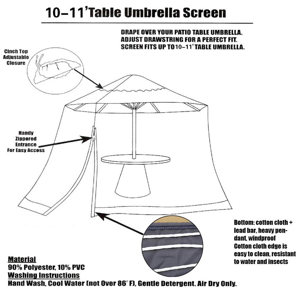 Patio Protector Umbrella Mosquito Net Cover