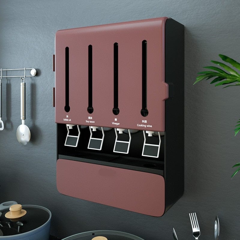 Kitchen Oil Dispenser Rack 0onlineproducts   Multifunctional Seasoning Oil Dispenser Box Burgundy 37990507249877 